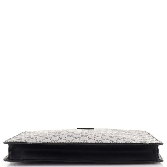 Gucci Zip Messenger Bag Guccissima Leather Large Black - Picture 5 of 8